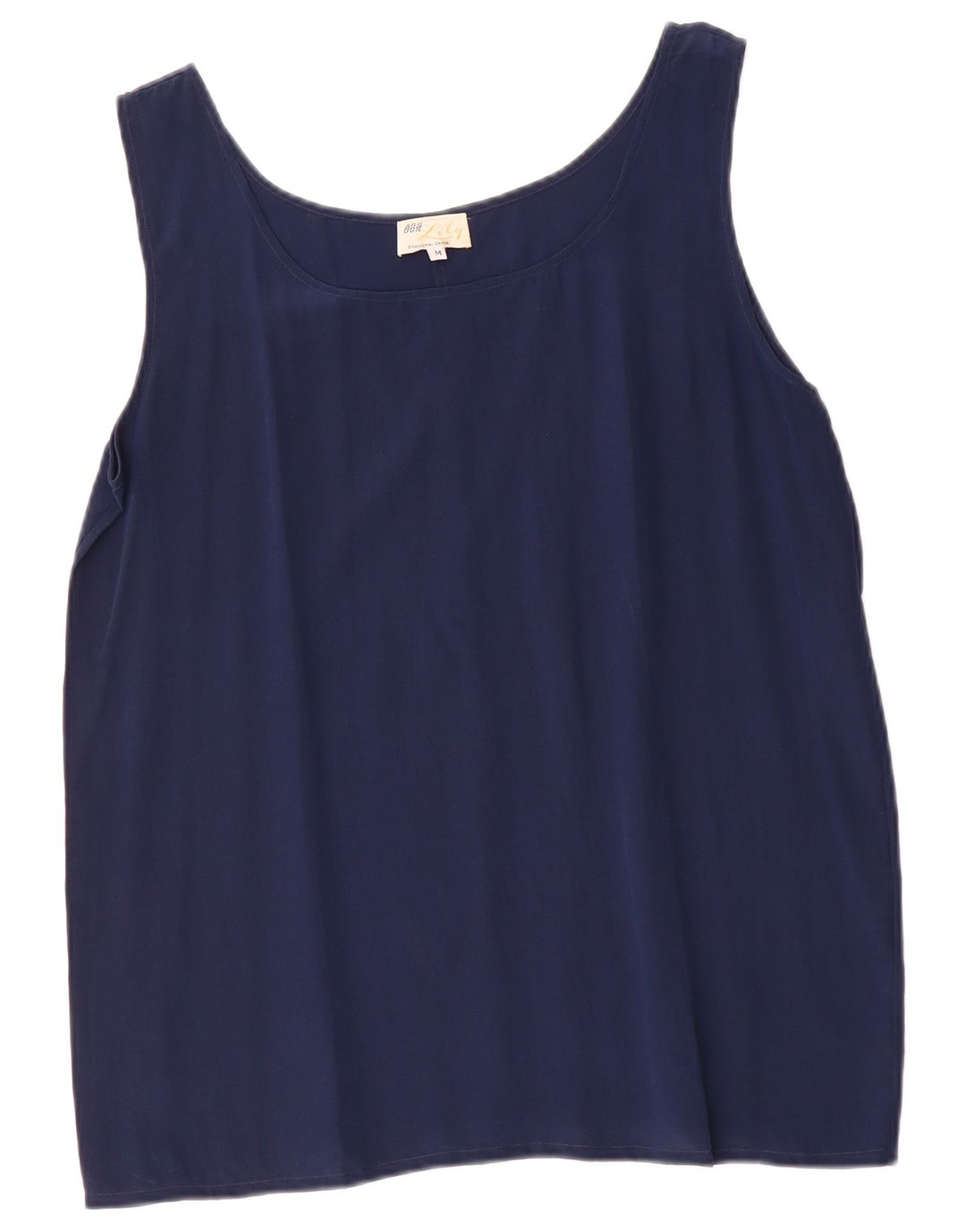 Canotta vintage da donna UK 14 medio blu navy