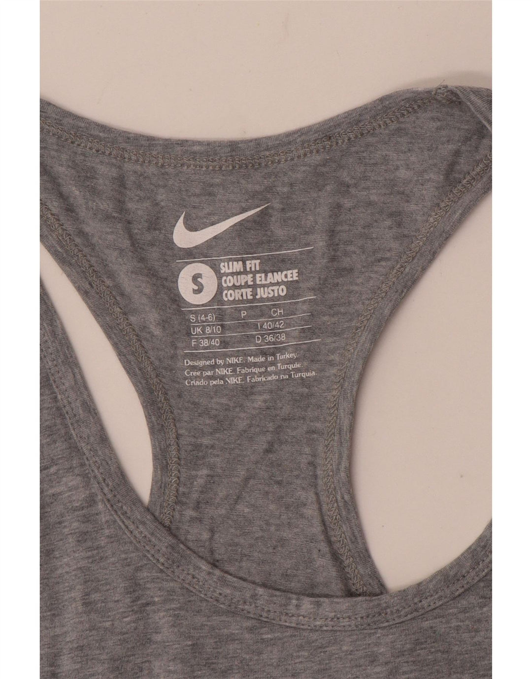 Canotta grafica Nike da donna slim fit UK 8/10 piccola grigia