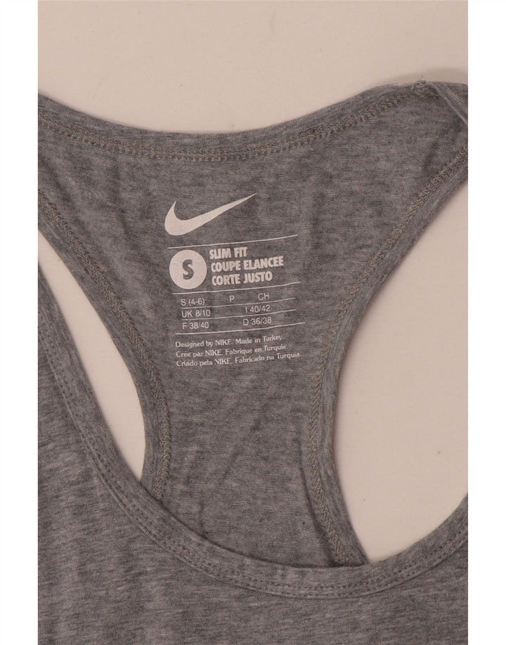 Canotta grafica Nike da donna slim fit UK 8/10 piccola grigia