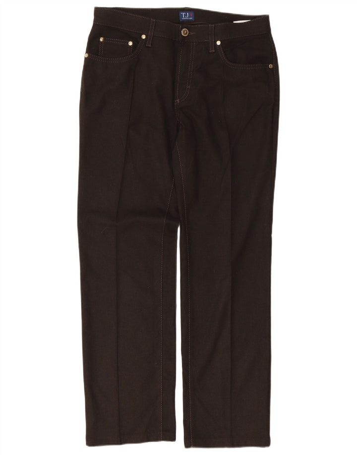 Pantaloni Casual Dritti Donna Trussardi W28 L29 Poliestere Marrone