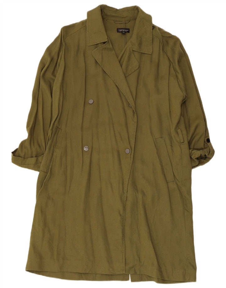 Topshop Trench oversize da donna UK 12 Medio Lyocell kaki