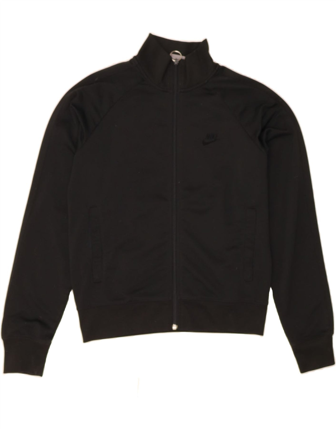 NIKE Womens Tracksuit Top Jacket UK 10/12 Medium Black Polyester Vintage Nike and Second-Hand Nike from Messina Hembry 