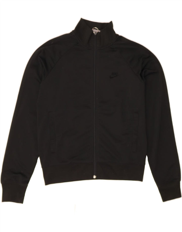 NIKE Womens Tracksuit Top Jacket UK 10/12 Medium Black Polyester Vintage Nike and Second-Hand Nike from Messina Hembry 