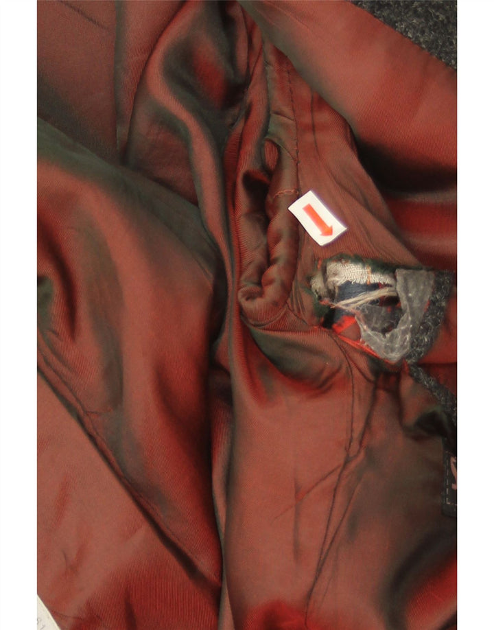 Scirocco Giacca da uomo Harris Tweed a 2 bottoni, UK 40, grande motivo a quadri grigi