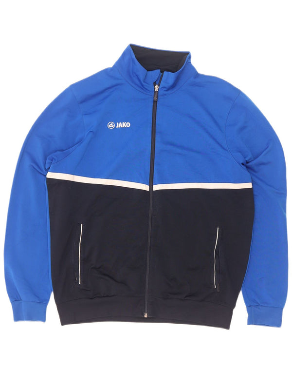 Giacca da ginnastica da uomo Jako Small in poliestere color block blu