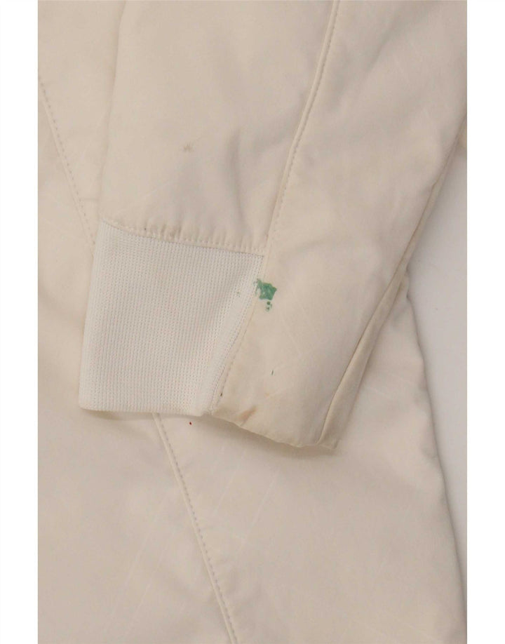 Giacca da ginnastica con cappuccio Nike da uomo, piccola, in poliestere bianco