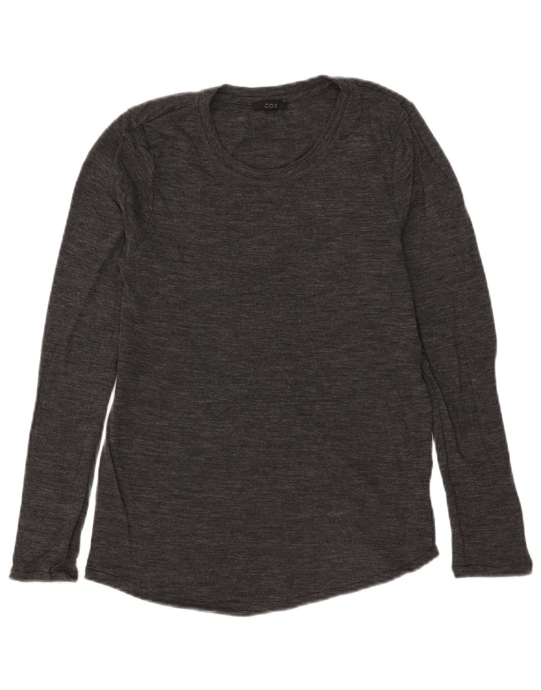 Maglione maglione girocollo da donna Cos UK 14 grande lana grigia