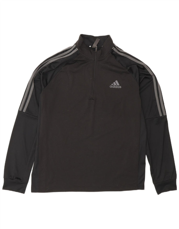 Adidas Uomo Pullover Tuta Top Large Nero Poliestere