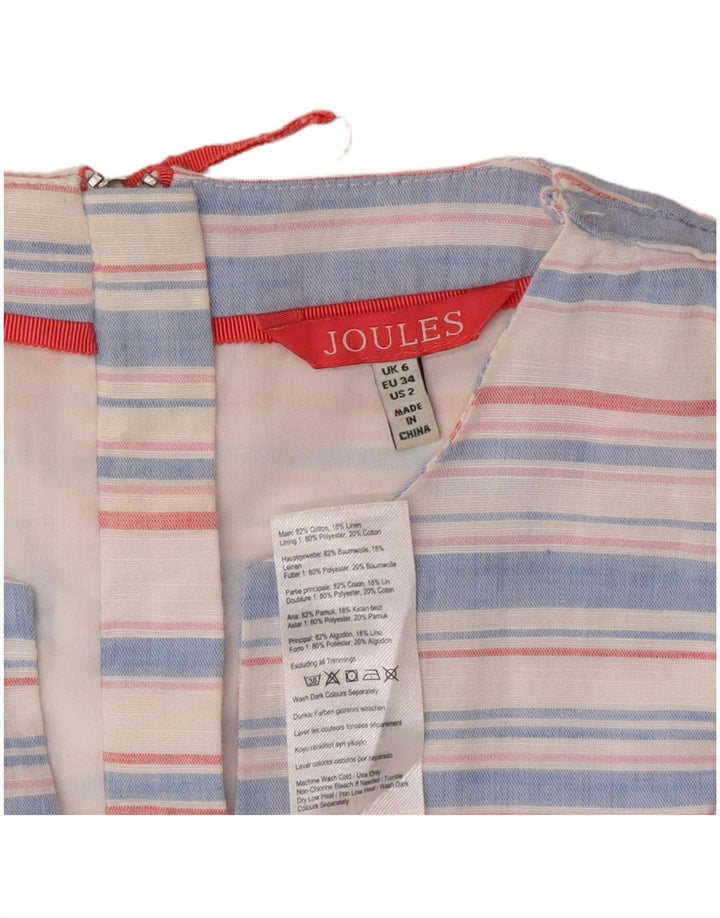Abito a trapezio da donna Joules UK 6 XS cotone a righe multicolore