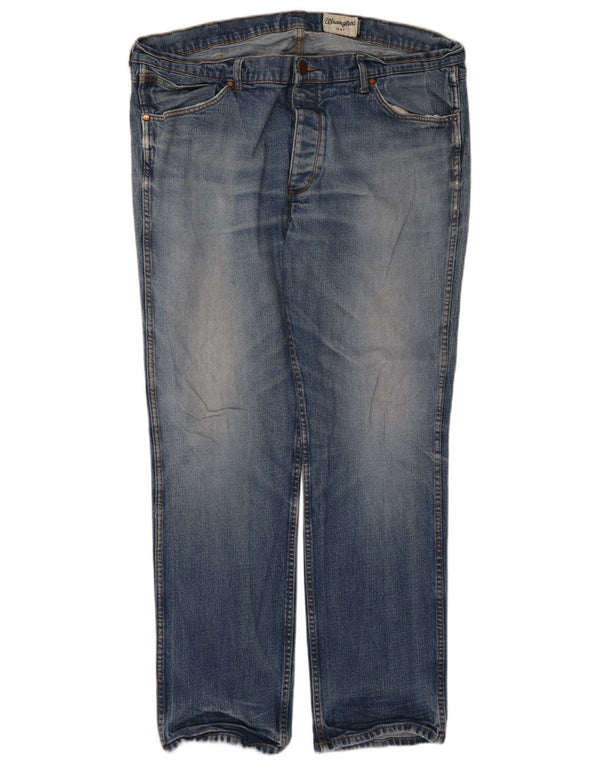 Jeans dritti da uomo Wrangler Greensboro W40 L32 cotone blu
