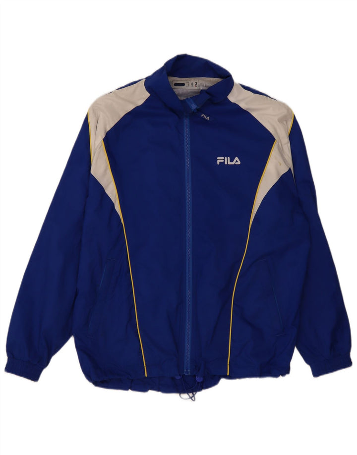 Giacca antipioggia da uomo Fila UK 38 Poliestere color block blu medio