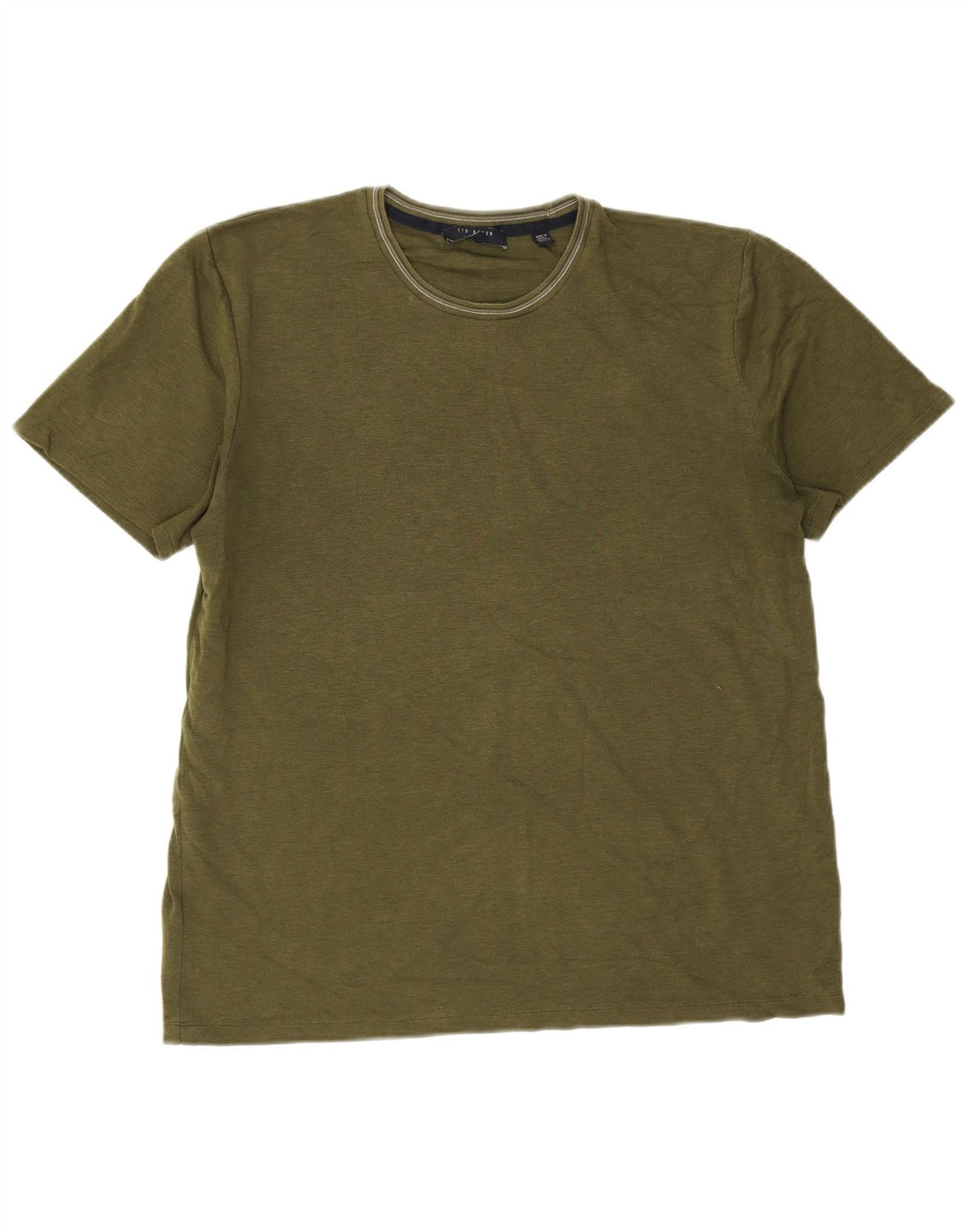 T-shirt da uomo Ted Baker taglia 4 grande in cotone kaki