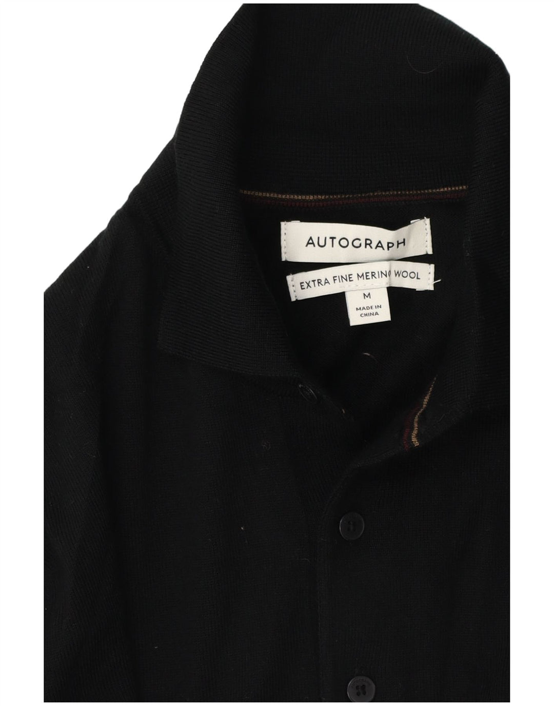 Maglione maglione con collo alto autografo da uomo Marks & Spencer nero medio