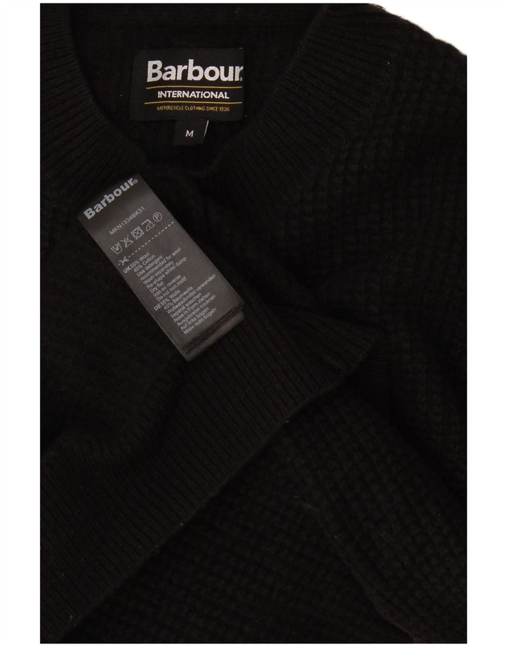 Maglione maglione collo alto da donna Barbour in lana nera media