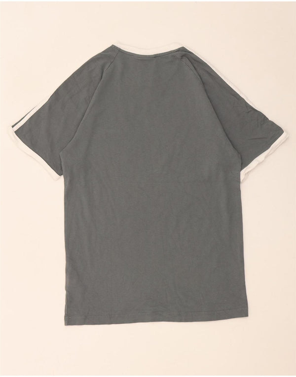 T-shirt Adidas da uomo Top Small in cotone color block grigio