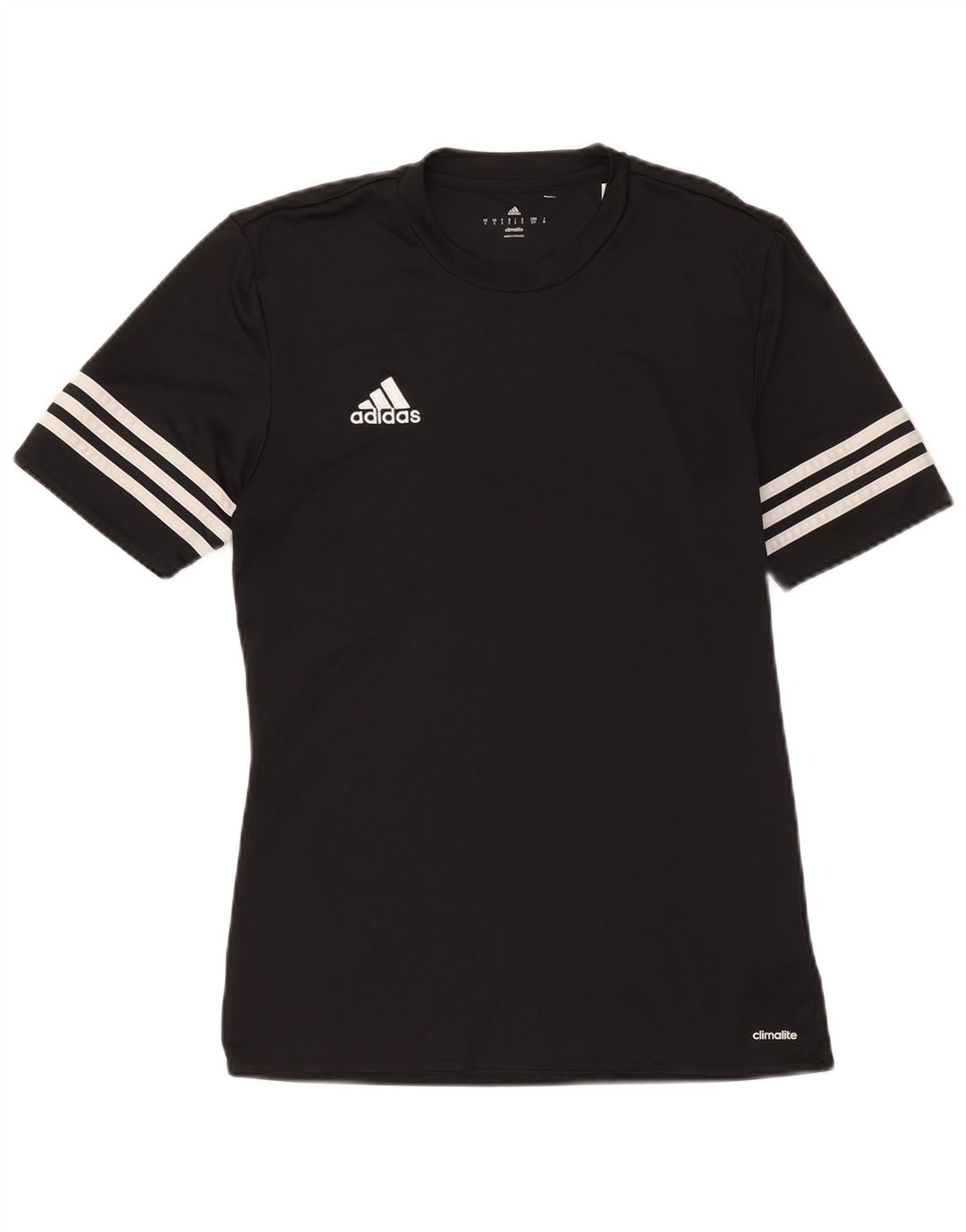 T-shirt Adidas Climalite da uomo piccola piccola in poliestere nero