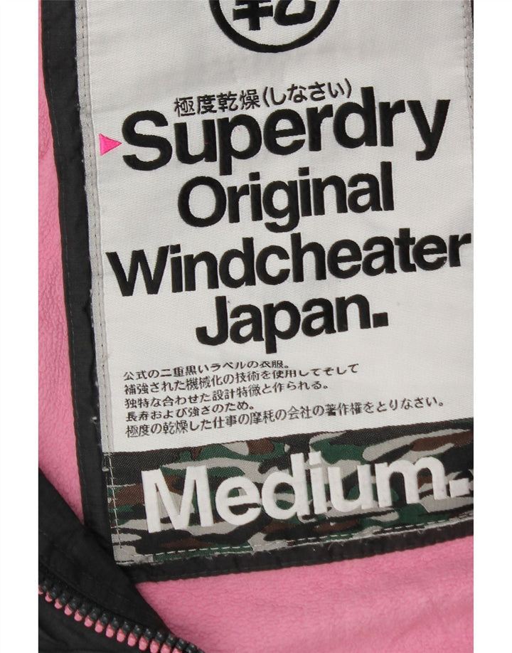 Giacca a vento con cappuccio da donna Superdry Windcheater UK 14 Grigio medio
