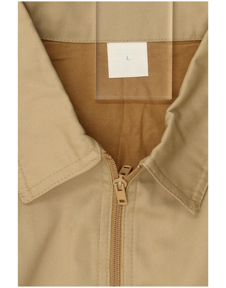 Giubbotto bomber da uomo vintage UK 40 grande poliestere beige