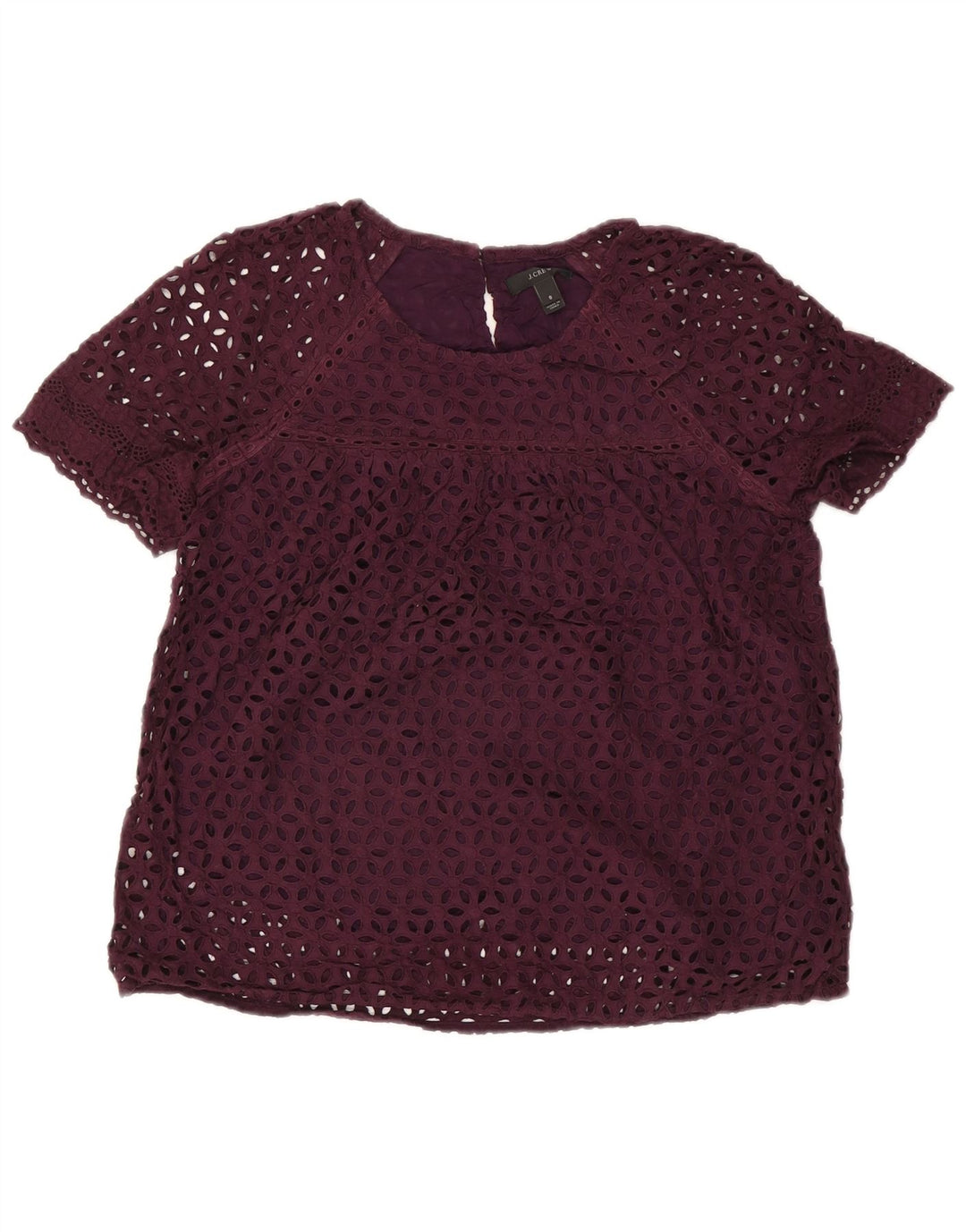 J. CREW Camicetta da donna Top US 8 Cotone floreale viola medio