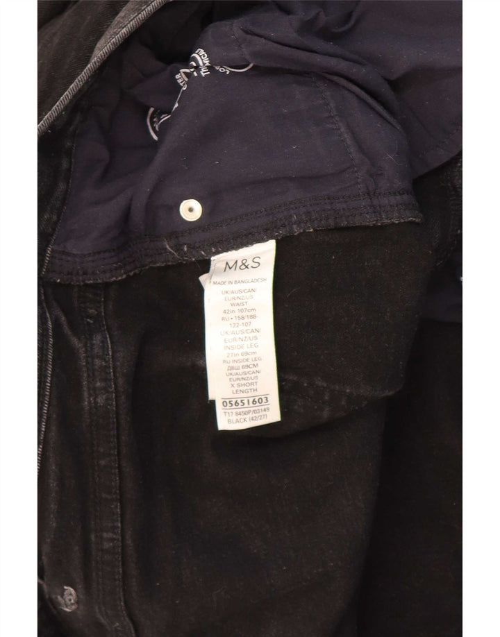 Jeans dritti da uomo Marks & Spencer W42 L27 cotone nero