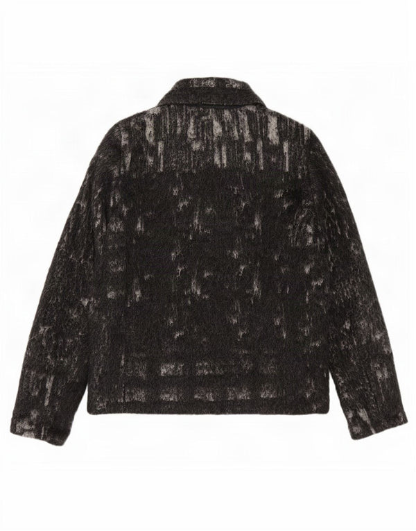 Giacca bomber oversize da donna Diesel UK 6 XS lana screziata grigia