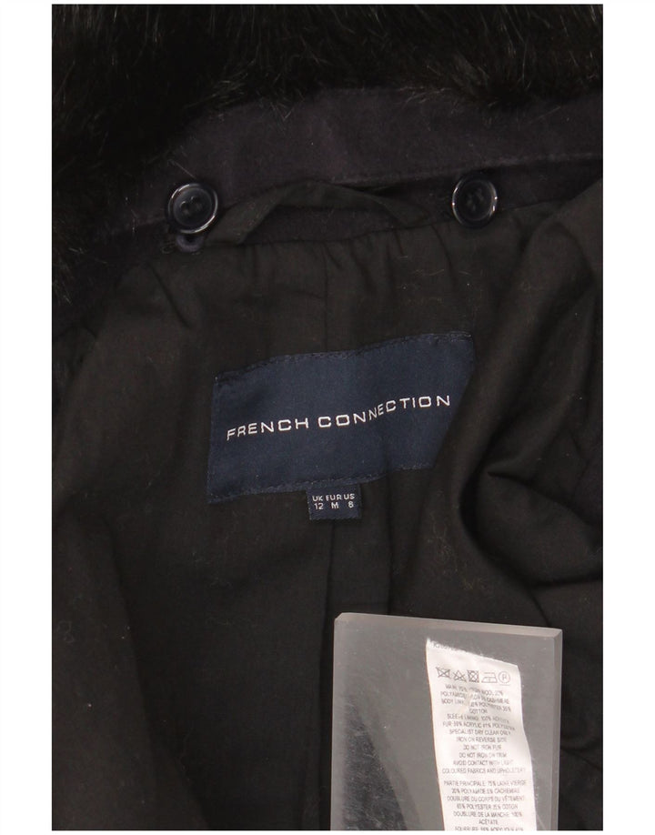 Cappotto da donna French Connection UK 12 Medio Lana vergine blu navy