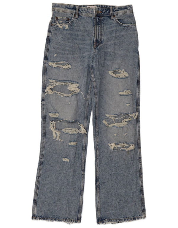 Jeans Bootcut invecchiati da donna Zara EU 36 XS W26 L32 Blu