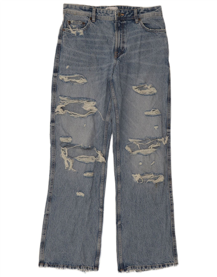 Jeans Bootcut invecchiati da donna Zara EU 36 XS W26 L32 Blu