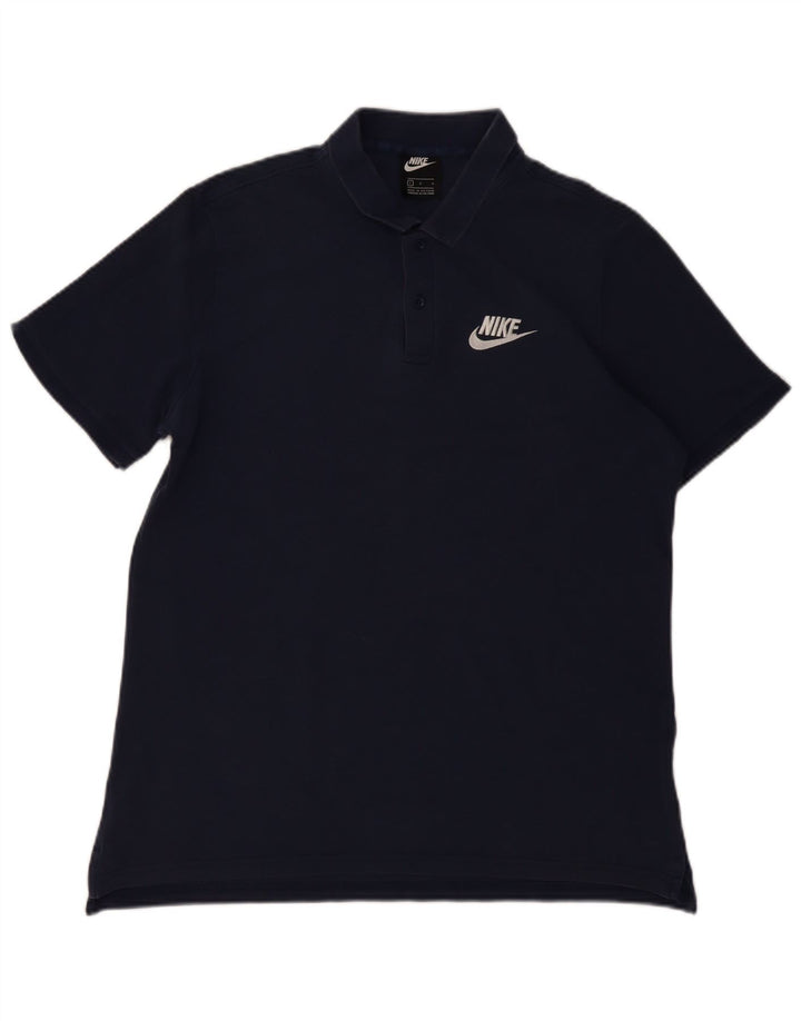 NIKE Mens Polo Shirt Large Navy Blue