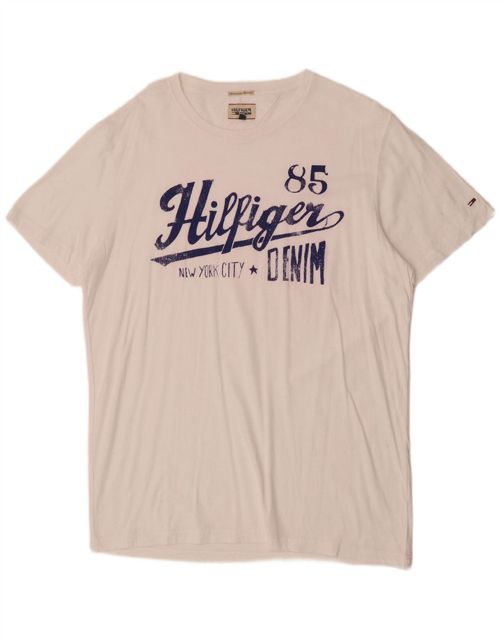 T-shirt grafica da uomo Tommy Hilfiger Top 2XL bianca