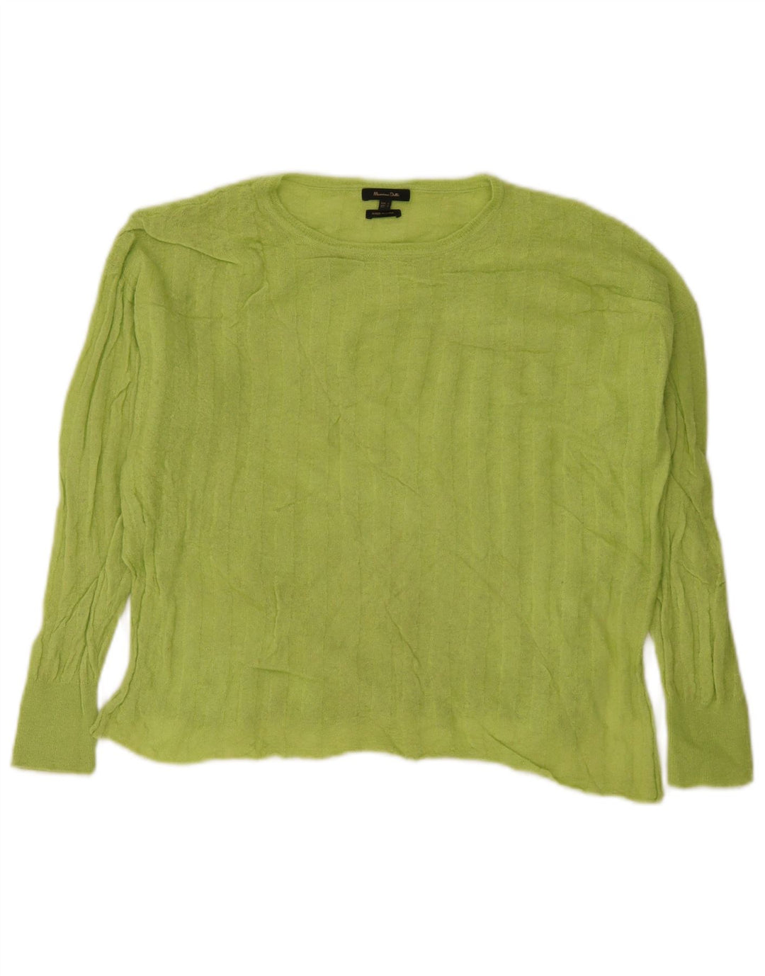 Massimo Dutti Top corto da donna a maniche lunghe UK 16 Large Verde