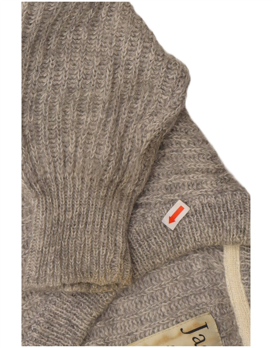 Maglione maglione con scollo a V da donna Jack Wills UK 8 piccolo poliestere grigio