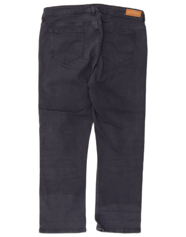 Fat Face Womens Straight Cropped Trousers UK 10 Small W32 L24 Navy Blue