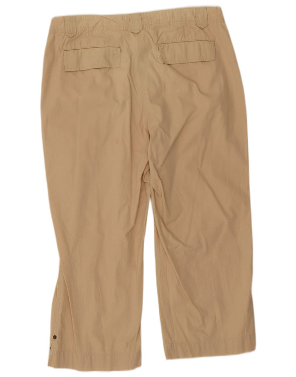 Pantaloni Capri da donna Marks & Spencer UK 16 Large W33 L22 Cotone beige