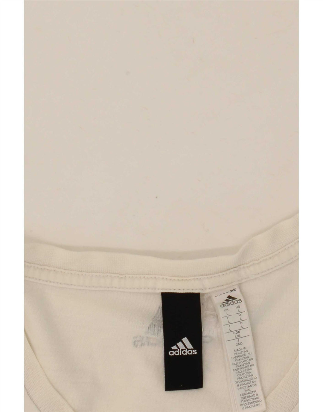 T-shirt grafica da uomo Adidas Top grande in cotone bianco