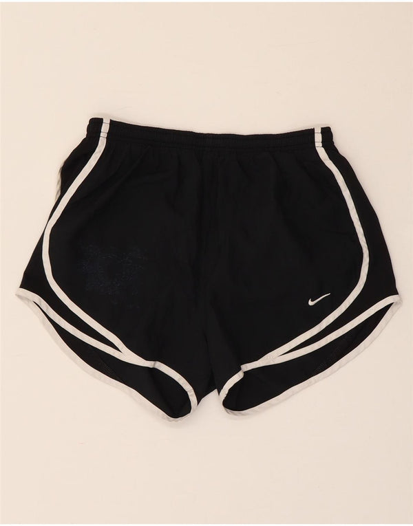 Pantaloncini sportivi Nike Dri Fit da donna UK 10 piccoli poliestere nero