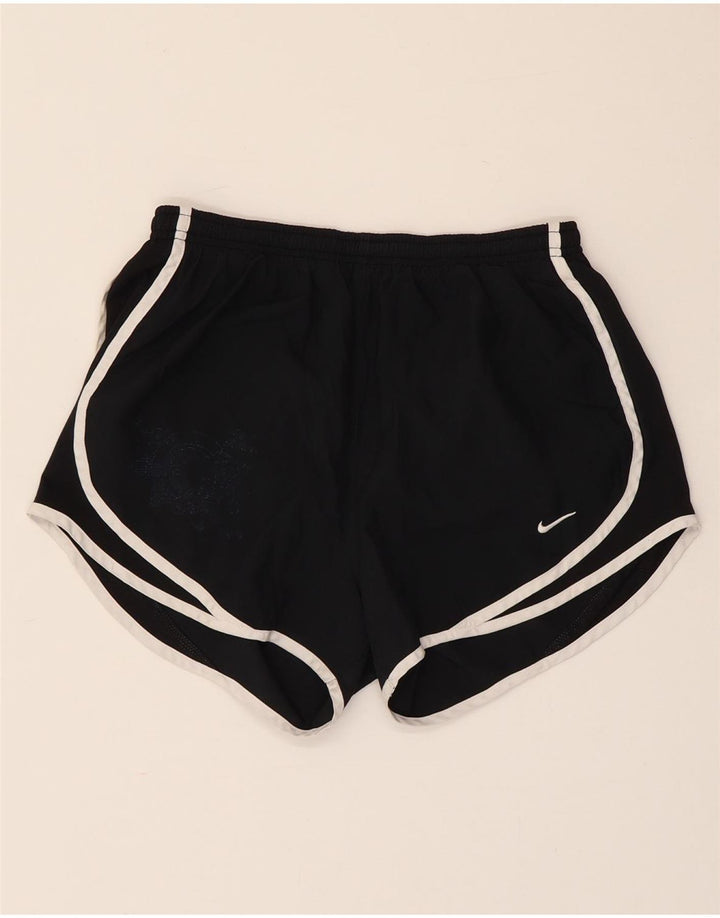 Pantaloncini sportivi Nike Dri Fit da donna UK 10 piccoli poliestere nero