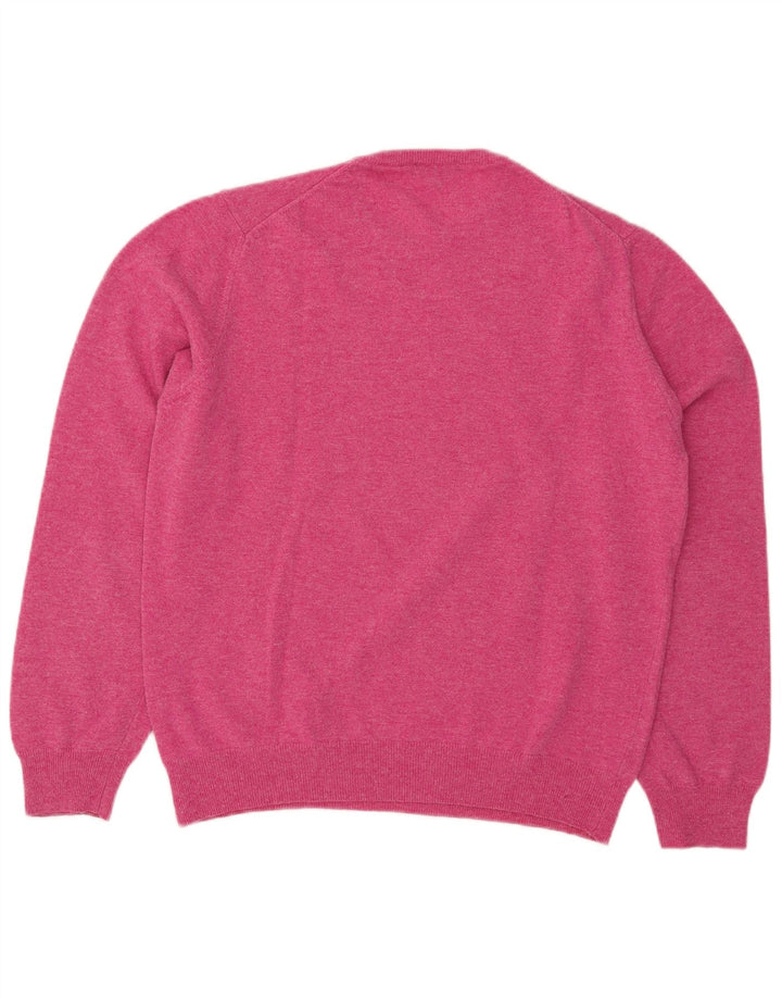 Maglione maglione girocollo da uomo Henry Cottons 3XL lana rosa