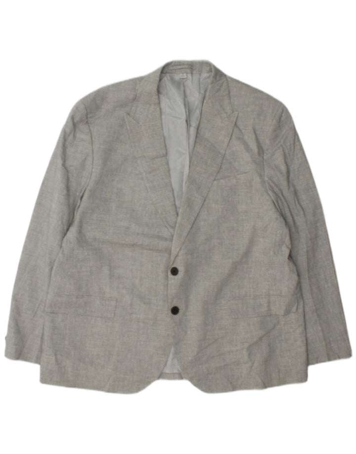 Giacca blazer a 2 bottoni da uomo Marks & Spencer IT 48 Lino grigio medio