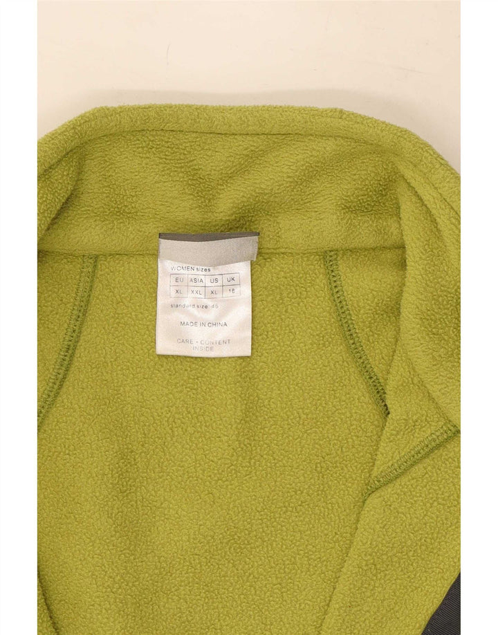 Jack Wolfskin Giacca in pile da donna UK 18 XL Verde Poliestere