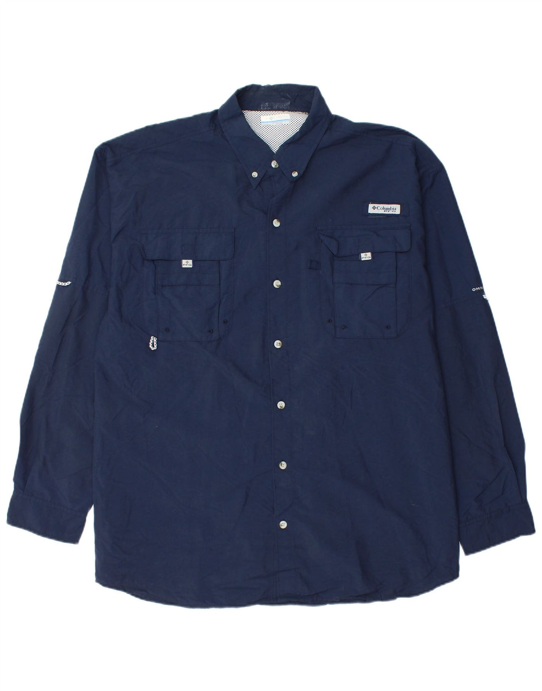 Camicia da uomo Columbia XL in nylon blu navy