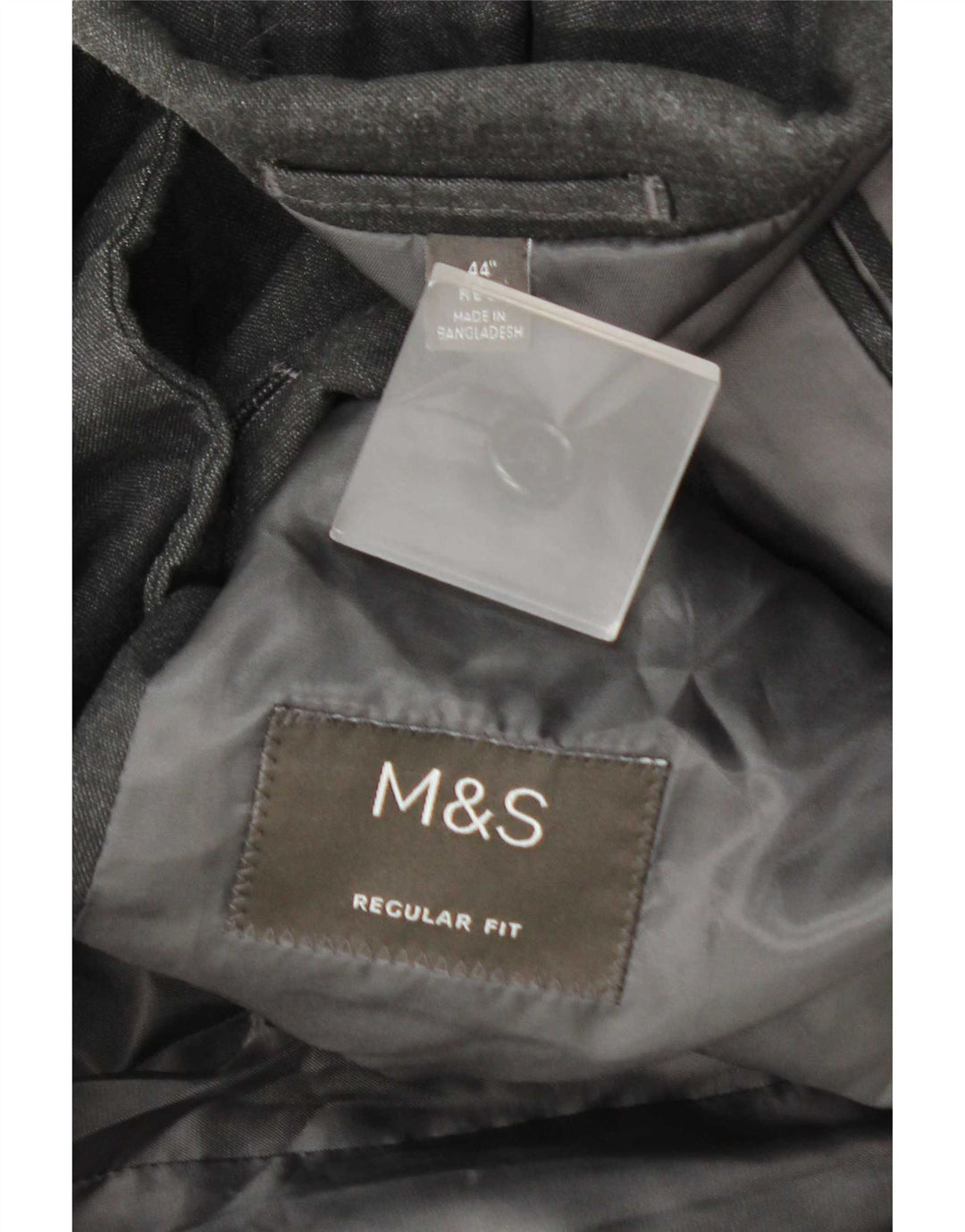 Giacca blazer da uomo vestibilità regolare a 2 bottoni Marks & Spencer taglia 44 XL grigia