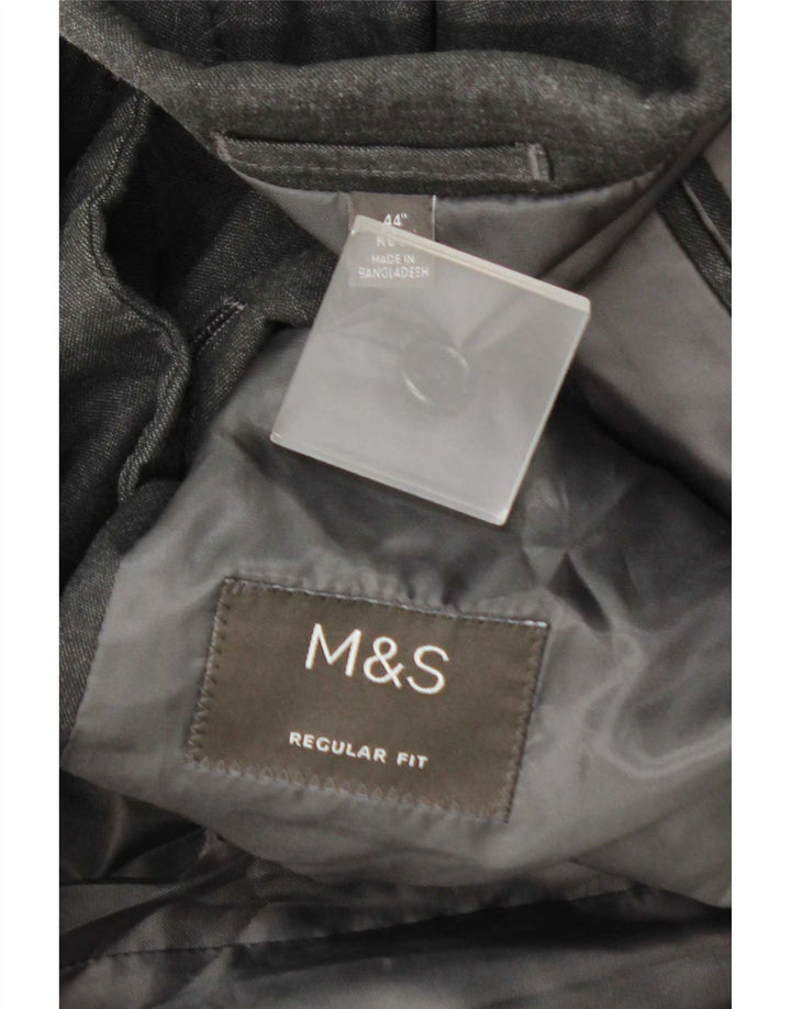 Giacca blazer da uomo vestibilità regolare a 2 bottoni Marks & Spencer taglia 44 XL grigia