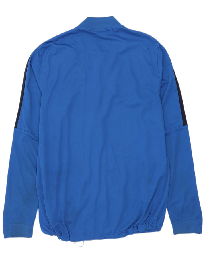 NIKE Giacca da tuta da uomo Dri Fit, grande, in poliestere color block blu