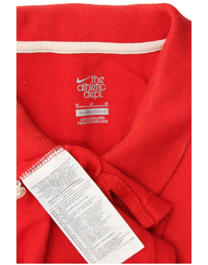 Polo NIKE da uomo in cotone rosso medio
