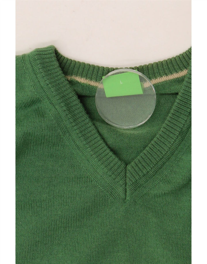 Maglione da uomo HUGO BOSS con scollo a V grande verde