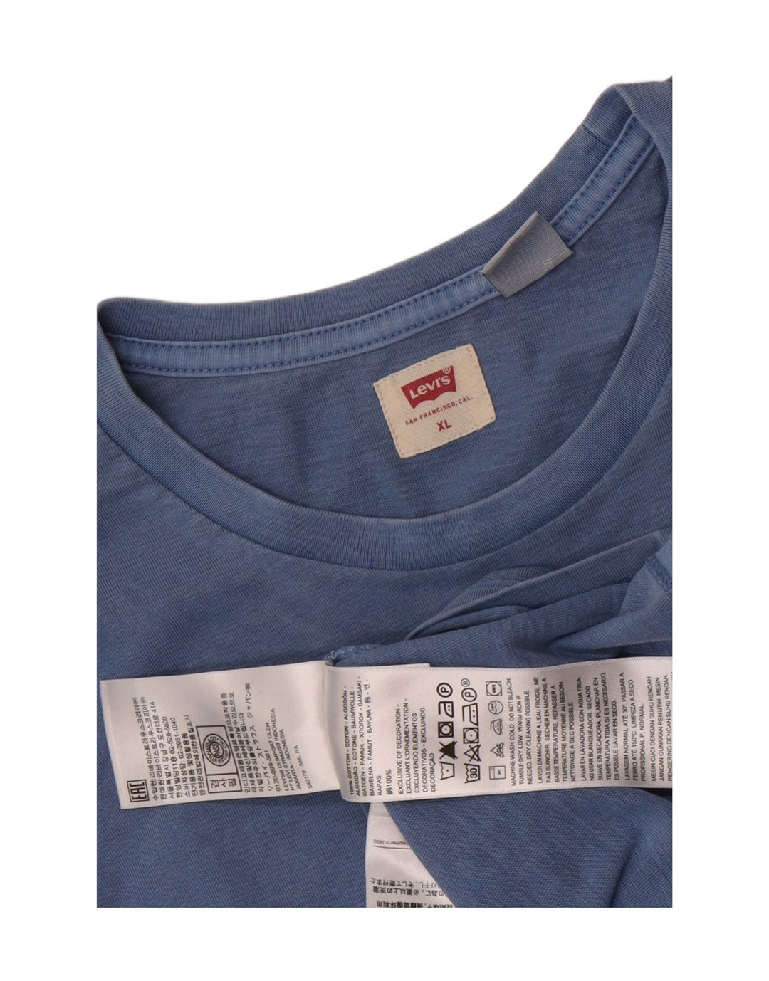 T-shirt da uomo Levi's Top XL in cotone blu