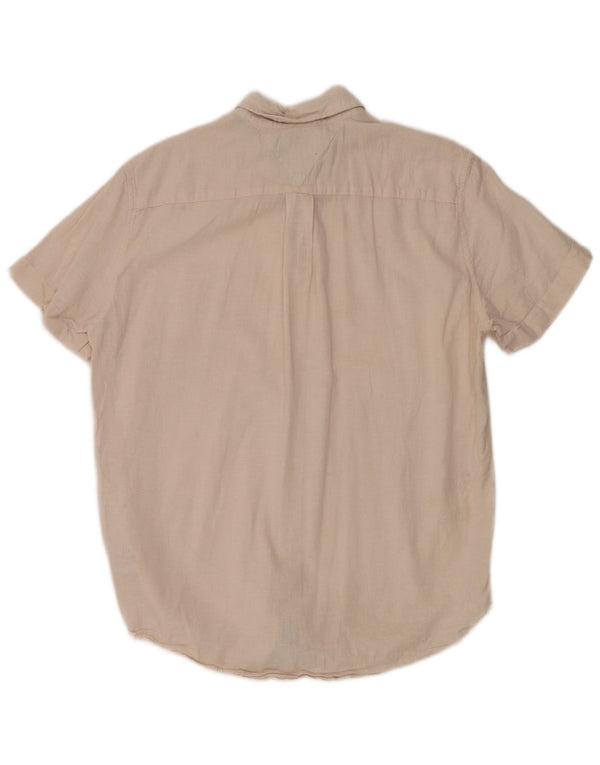 Camicia da uomo a maniche corte vestibilità regolare Tommy Hilfiger grande lino beige
