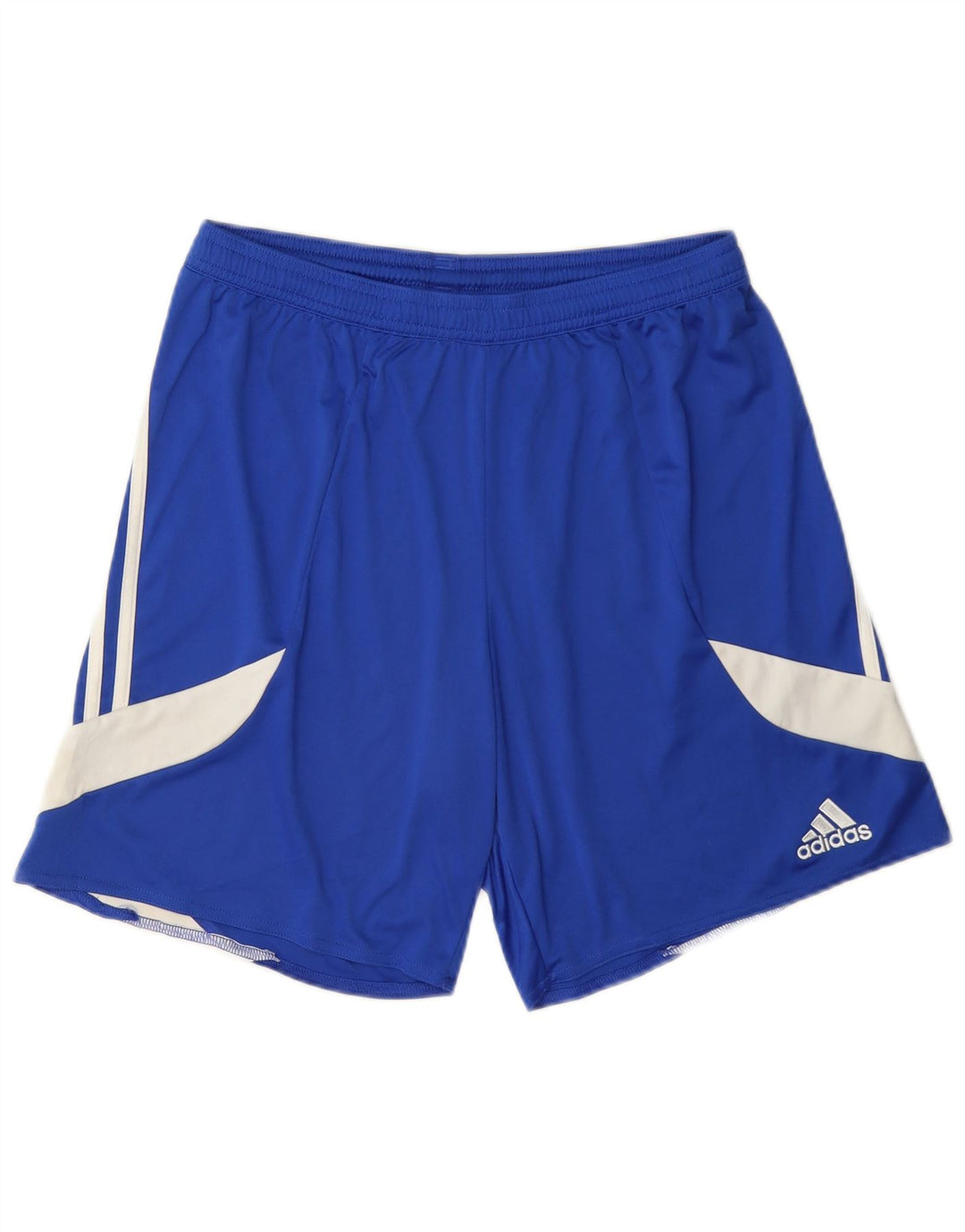 Pantaloncini sportivi Adidas Climalite da uomo in poliestere color block blu medio