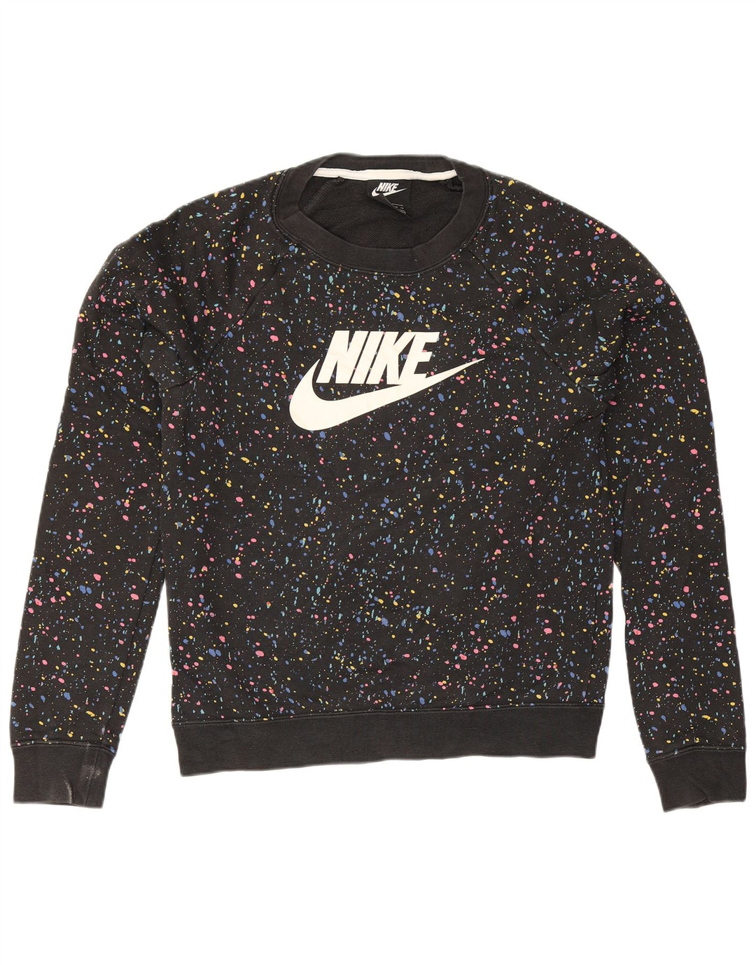 Felpa oversize con grafica Nike da donna UK 6 XS nera maculata